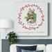 The Holiday Aisle® Farmhouse Christmas Squirrel Canvas, Solid Wood in Gray/Green/Red | 24 H x 24 W x 1.5 D in | Wayfair