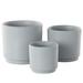 Ebern Designs Caliopia 3-Piece Ceramic Pot Planter Set Ceramic in Gray | 6.65 H x 7 W x 7.1 D in | Wayfair 932C124ACF614B1E9297E8A6CDB65023