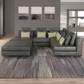 Black Sectional - Latitude Run® Modular Sectional Sofa, Corner Sofa Chaise Lounge w/ Movable Ottoman | 26 H x 111.6 W x 103 D in | Wayfair