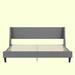 Ebern Designs Rishard Platform Bed Upholstered/Metal in Gray | 38.5 H x 81.1 W x 81.1 D in | Wayfair 951B57948642442BB91C2B76D3E43F2F