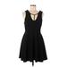 Minkpink Casual Dress - A-Line Scoop Neck Sleeveless: Black Print Dresses - Women's Size Medium