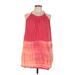 American Eagle Outfitters Casual Dress - Shift Halter Sleeveless: Red Print Dresses - Women's Size Medium