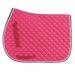 SmartPak Deluxe Medium Diamond AP Saddle Pad - Pink Pop/Charcoal Trim/White Rope - Smartpak