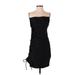 ASTR The Label Cocktail Dress - Bodycon Open Neckline Sleeveless: Black Print Dresses - New - Women's Size Small