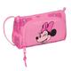 Minnie Mouse Loving - Federmäppchen mit leerer ausklappbarer Tasche, Federmäppchen für Kinder, ideal für Schulkinder, bequem und vielseitig, Qualität und Stärke, 20 x 8,5 x 11 cm, Rosa, Rosa,