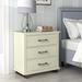 Contemporary 32" Wide Nightstand with 3 Drawers