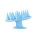 2pcs Clean Care Scalp Brush Anti-Dandruff Massager Hair Wash Hair Bath Brush Silicone BLUE
