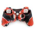 Silicone case for PS3 controller Durable Silicone Protective Skin Case Cover for PlayStation PS2 /PS3 Controller (Black+Orange)