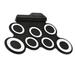 Shinysix Electronic Drum Up Drum Set Pads 3.5mm Drum Pads USB Drum Cable Roll Up Drum Kit 7 Silicon USB Powered Drumsticks Set Kit 7 Portable Roll Up Drum Set Kit Silicon Drum Pads