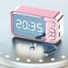 Hesxuno Digital Alarm Clock Mirror Surface Bluetooth Speaker Electronic Clock with Large Display Screen FM Radio for Bedroom Office