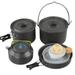 Andoer Portable Camping Cookware Set Hiking Pans Pot Mess Kit for 5-6 Person