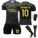 Mens/Kids 2022 Soccer Game Paris Fans Jerseys Football Team Shirts Black Gold