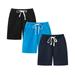 Xmarks 3 Pack Toddler Boys Casual Knit Shorts 2-5 T Little Boys Elastic Drawstring Waistband Summer Casual Short Pants Solid Color Pull-On Soft Shorts Loose Fit Athletic Football Shorts with Pockets