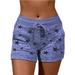 Munlar Drawstring Women s Shorts Casual Shorts Purple Athletic Shorts Yoag Golf Gym Summer Star Shorts with Pockets