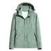 iOPQO Jackets for Women Rain Jacket Women Women s Autumn And Winter Solid Color Maple Print Windproof And Rainproof Hooded Coat Breathable Outdoor Jacket Coats for Women Winter Coat Green XL