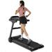 4.0HP Folding Treadmill [0.6-8.7 MPH] [Max 400LBS] [No Assembly] Electric Treadmill for Running Walking Foldable Treadmill with LCD Monitor & Pulse Detection for Office Home Workout