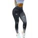 Prolriy Workout Leggings for Women Yoga Leggings Pant Ankle Length Pants for Running Sports High Waist Fitness Leggings Gym Leggings for Women Tummy Control Compression Yoga Pants Women Black L