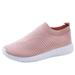 CAICJ98 Volleyball Shoes Women s Walking Shoes Slip On Sneakers with Memory Foam Arch Support Pink