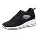 CAICJ98 Walking Shoes Women Women s Walking Shoes Comfortable Athletic Gym Tennis Running Sneakers Black