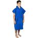 COR Surf Microfiber Surf Beach Wetsuit Changing Towel Bath Robe Poncho with Hood (Large Dark Blue)