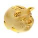 Adorable Piggy Bank Resin Pig Birthday Gift Creative Money Box Home Ornament Cake Decoration (Golden)
