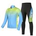 Vistreck Men s Winter Cycling Clothing Set Long Sleeve Windproof Thermal Fleece Cycling Jersey Coat Jacket with 4D Padded Pants Trousers