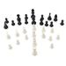 32Pcs/Set Black & White Plastic Medieval Chess Pieces Game Chessmen 65/75/95mm-65mm