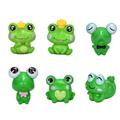 6 PCS/Set Garden Figures Decor Fairy Dollhouse Accessories Miniature Frogs Frog Ornament Mini Statue Micro Landscape 6 PCS