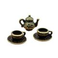 Tnobhg Dollhouse Dining Room Decor 5pcs/set 1 12 Dollhouse Teapot Set Miniature Teapot Tea Cup Model Set