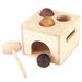 1 Set of Box Ball Drop Toy Children Beating Toy Funny Wooden Knock Toy Educational Playset For Kids