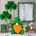 Brenberke Irish Festival Green Gnomes Plush Decor Faceless Gnome Plush Doll Irish Festival Figurine Gnomes Home Table Ornaments Cute Faceless Doll St. Patrick Decorations