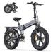 ENGWE EP-2 Pro Folding Electric Bike for Adults 20 750W Fat Tire Electric Bicycle 26MPH 48V 13Ah Battery 7-Speed Gears 75Miles Range Mountain Beach Snow E-Bikes - Gray