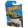 Hot Wheels HW Race Day 4/10 (2017) Gold 76 Greenwood Corvette Toy Car 34/250 - (Cracked Plastic)