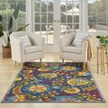 Nourison Aloha Indoor/Outdoor Navy Multicolor 6 x 9 Area Rug (6x9)