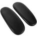 HOMEMAXS 2pcs Office Chair Armrest Universal PU Leather Replacement Chair Arm Pads (Black)
