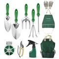 Dazzduo tool Hand Tool Tool Set Outdoor 11 Piece Stainless Set Outdoor Heavy Stainless Steel Hand Set Handle Tools Steel Hand Tool Hand Tool Kit Piece Stainless Steel Heavy Duty Work Tool