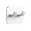 Plug Adhesive Hook Seamless Adhesive Hook Living Room Wall Stickers Self-adhesive Storage Rack White Double Hook Nail-free