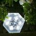 Kiplyki New Arrivals Solar Garden Lights Outdoor Decorative Hexagonal Ice Tile Buried Ornaments Solar Garden Lights Imitation Glass Floor Tile Lights Ambient Lights White Light