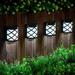 2 Pack Solar Fence Lights 6 LED Solar Deck Lights Waterproof Automatic Decorative Outdoor Solar Wall Lights for Deck Patio Stairs Yard Path and Driveway. gticphyj