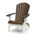 Wildridge Heritage Folding Adirondack Chair Tudor Brown and White Outdoor Weather Resistant Poly Patio Furniture