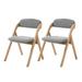 Villeston Folding Chairs Wooden Stackable Dining Chairs with Padded Seats Set of 2 Folding Extra Chair for Guests Kitchen Office Wedding Party