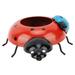 Metal Ladybug Flowe Plant Pot 5.4cm Diameter Flower Pot Decor Ladybug Shaped Smoothing Surfaces Iron Planter Pot for Garden Decor (Red)