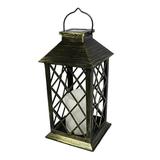 Dazzduo Outdoor lamp Lantern Outdoor Lantern Lantern Water Resistant Candle Decoration Resistant Less Candle Less Candle Decoration LED Solar Lantern Patio Party LED Solar Solar Lantern Outdoor