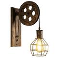 Loft Retro Lanterns Fixtures Pulley Wall Lamp Pendant Suspension Light Fitting Kitchen Bedroom Living Room Wall Lamp without Bulb (Bronze Color)