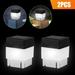 4PCS Solar Post Light 2x2 Waterproof LED Outdoor Garden Street Fence Cap Lamp