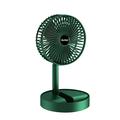 Generic Foldable Telescopic Fan Wireless Portable Desk Fan USB Rechargeable Built-in Battery 2000mAh Adjustable Height 3 Speeds For Outdoor Household Adjustable Mini Ventilation Fan