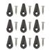 30pcs Mirror Fixing Clips Lens Glass Assembly Wardrobe Cabinets Bookcase Glass Embedded Fixing Clips with Screw (Brown)