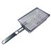 Shinysix Grill Basket Handle BBQ Barbecue Barbecue Removeable Wooden Fish Steak Meat Metal Barbecue Removeable Barbecue Lid Metal Barbecue Tool Fish Steak Wooden Handle BBQ Barbecue Tool Fish