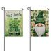 St. Patrick s Day Yard Flags Holiday Garden Flag Good Shamrock Clovers Luck Truck House Flag 12.5 Ã—18 2PCS Burlap Vertical Double Sided Outdoor Flag for Home Spring Outside Decor