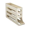 Automatic Scrolling Egg Rack Holder Storage Box Egg Basket Egg Containers Case (cream color)